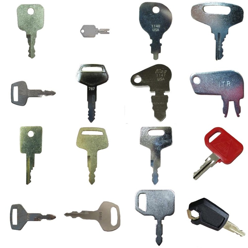 Heavy Equipment Key Set Construction Ignition 16 Key Ring With Specific Machines