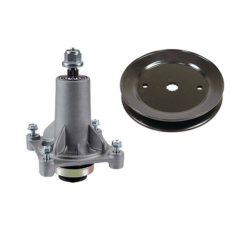2PK Spindle Assembly 187292 w/ Pulley 153535 Fits Husqvarna 532 42" 48" Deck