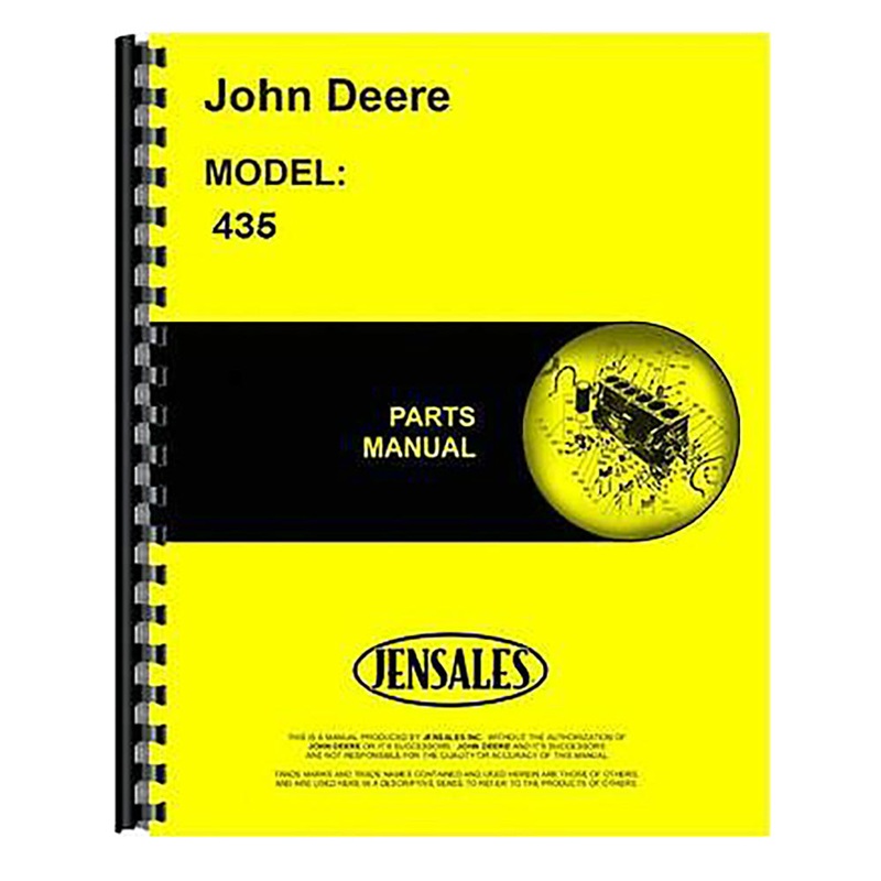 Parts Manual Fits John Deere 435 Diesel Industrial Construction