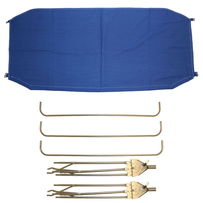 Umbrella Buggy Top 3 Bow 48" Frame & Blue Cover Fits Ford LS