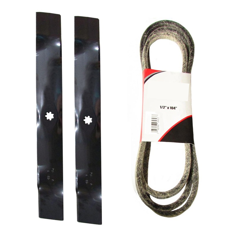 GX20072 Belt & 20850 GX22151 Blades Fits John Deere 42" X110 X120 X125 X145