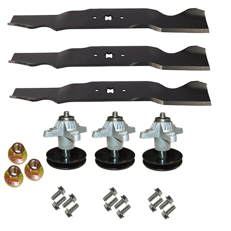 Spindles-Blades-Hardware Fits Cub Cadet RZT54 MTD Troy-Bilt 54" Mowers