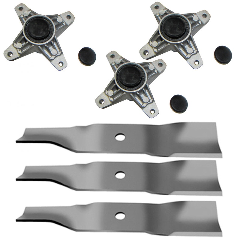 44 Deck Spindle Blade Kit Combo Set Enforcer Z-Force 44 Tractor" Fits Cub Cadet