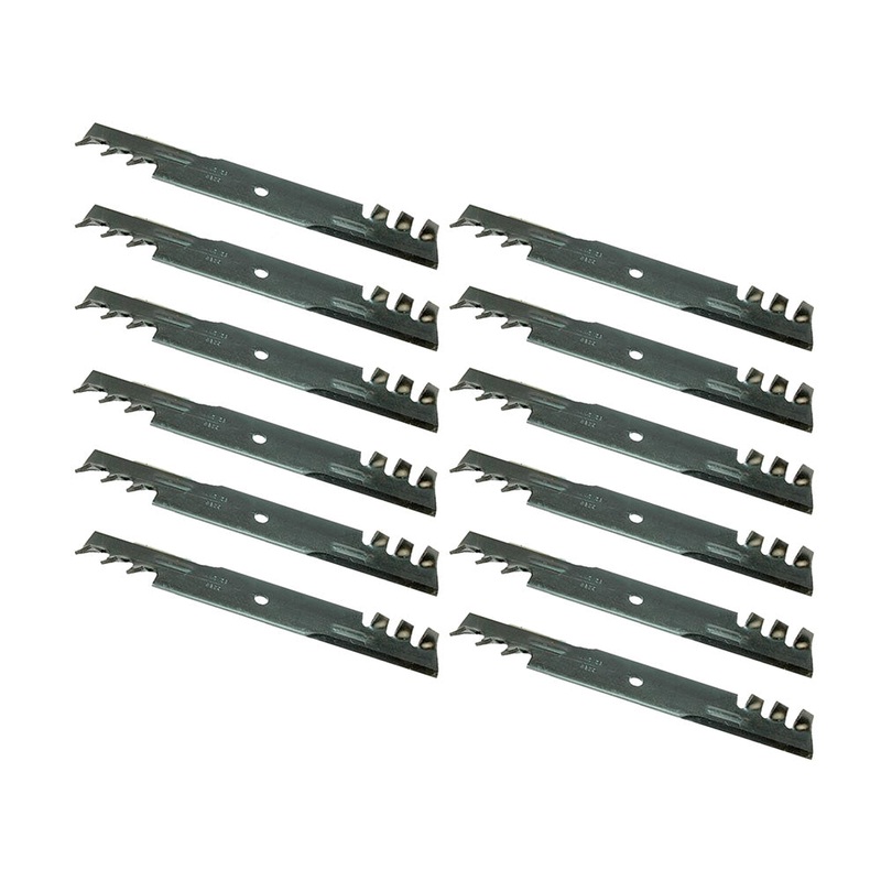 (12) Aftermarket Toothed Mower Blades Fits Bobcat Requires 2 for 36"; 3 for 54"