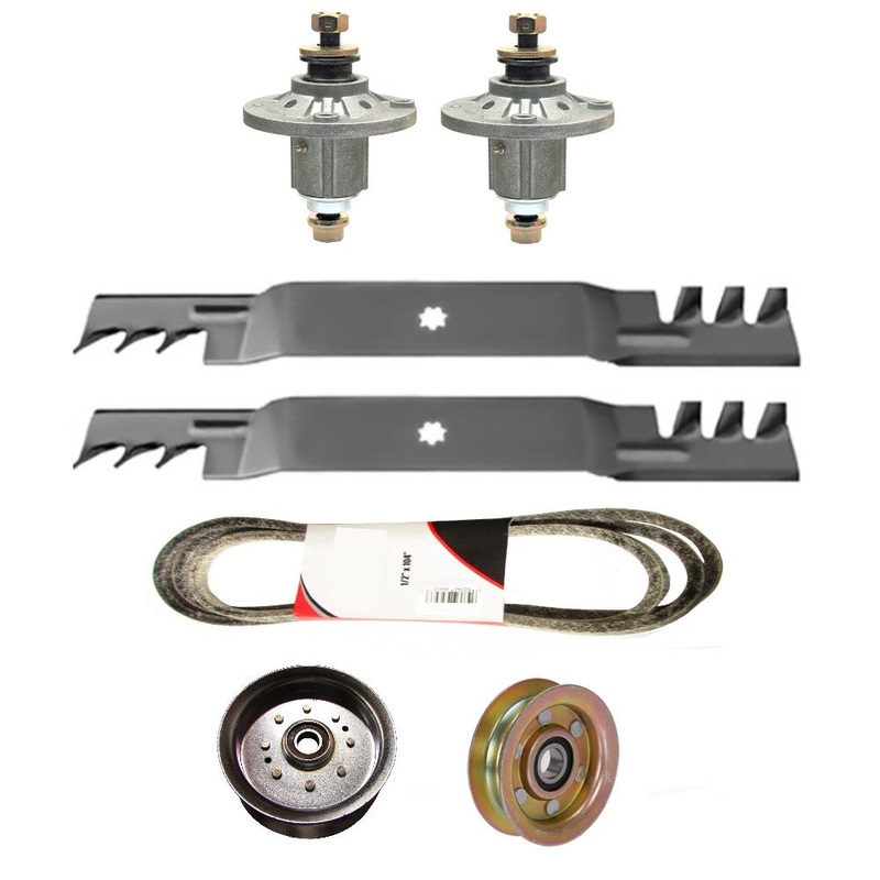 42" Deck Rebuild Kit 100 Series Fits Gator Blades Spindles Idlers Belt Fits JD