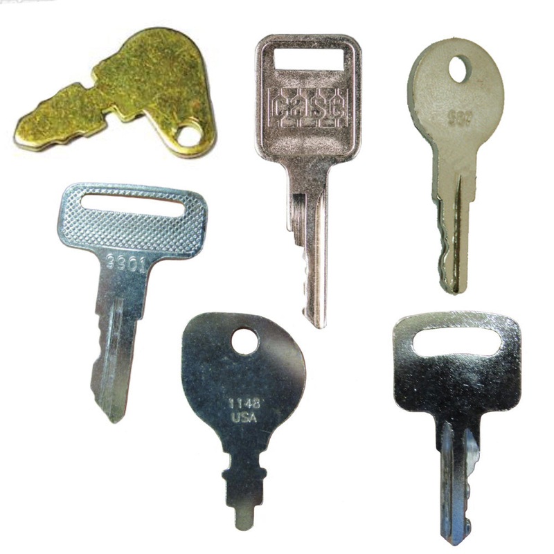 Set of 6 Equipment Keys for Terex