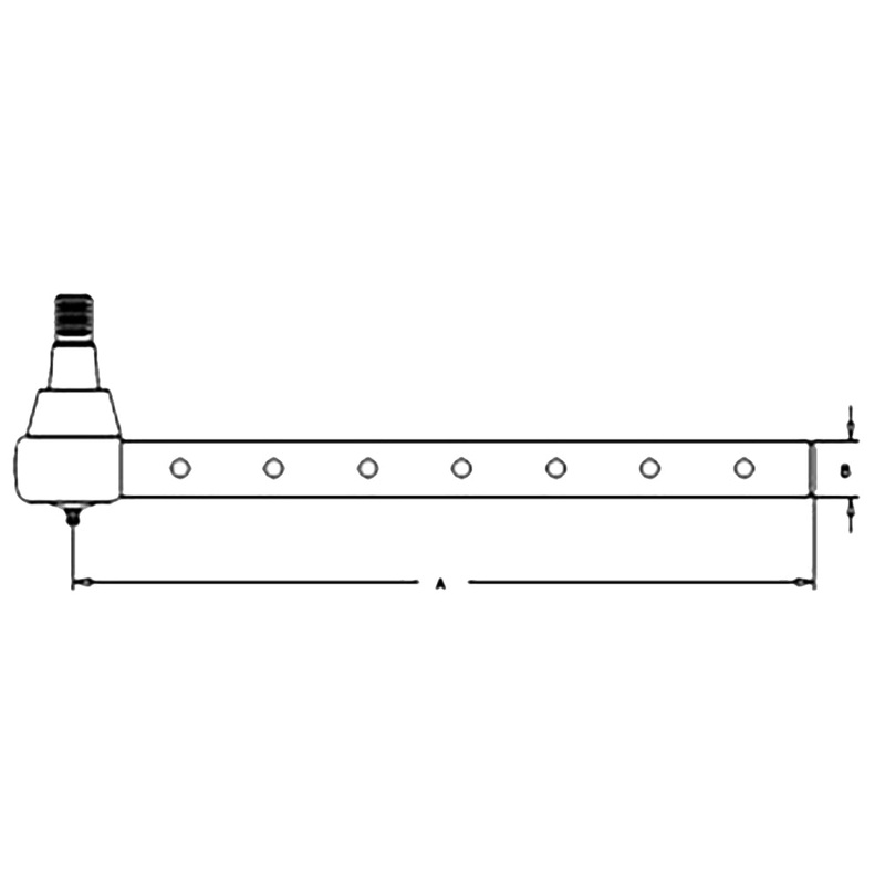WN-1280662C1-PEX Tie Rod, Outer Fits International/CaseIH MXM120 MXM130 MXM140