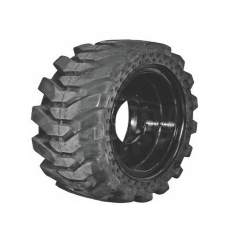 Solid Tire  12 x 16.5 - Left Hand fits John Deere 210LE 410 410E 410J 410K 410L 410E 210LE 410E 410J 410K 410L 210LE fits Caterpillar 414E