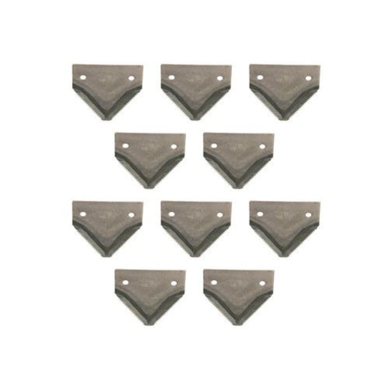 Knife Blade - 12 Gauge Black Top Serrated 10 Pack fits John Deere 200 900 H84413 fits New Idea 714607