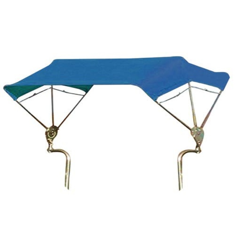 3-Bow Tractor Canopy with Frame Fender Mount 48" - Blue