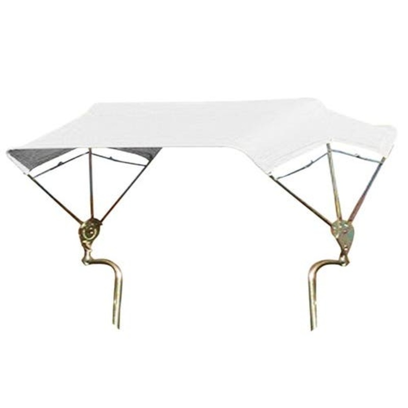 3-Bow Tractor Canopy with Frame Fender Mount 48" - White