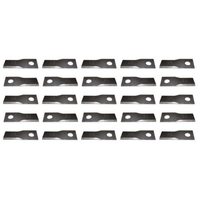 Disc Mower Knives Type 5 Top Bevel 11 Twist Clockwise Rotation 25 Pack fits John Deere 930 535 990 CC26781 E80208 fits Massey Ferguson