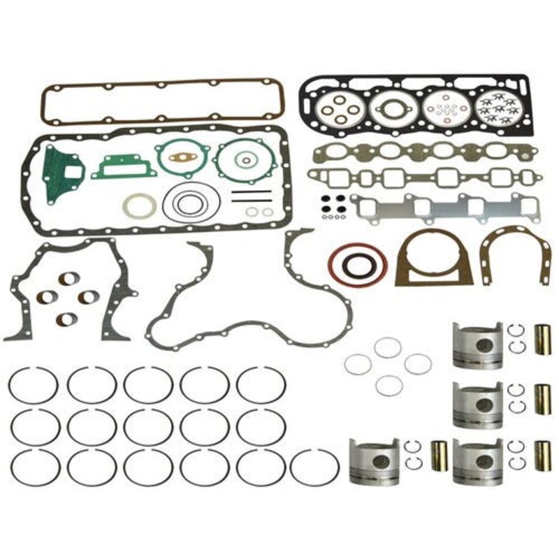 Engine Rebuild Kit - Less Bearings - .020" Oversize Pistons BSD442 256 fits New Holland 1100 fits Ford 5000 5100 5200 5340 5600 5610 5900 6600 6700