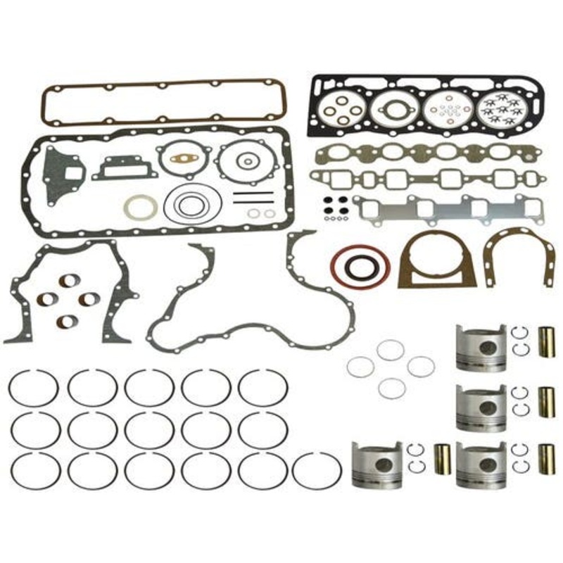 Engine Rebuild Kit - Less Bearings - Standard Pistons fits Ford 750 755 7500 A62 BSD442T 256T 750 755 7000 7100 7200 7500 7600 7700 A62