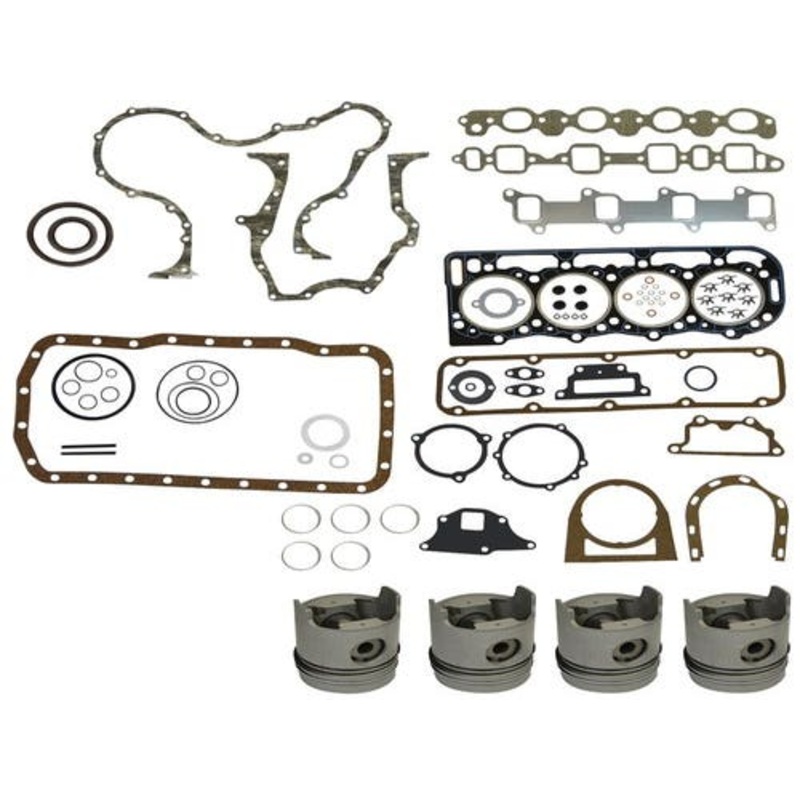 Engine Rebuild Kit - Less Bearings - Standard Pistons fits Ford 755 755A 755B A62 BSD444T 268T 755 755A 755B 7600 7700 7610 7710 A62