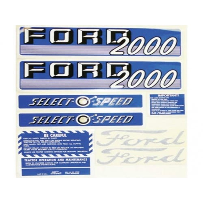 2000 Select-O-Speed Decal Kit fits Ford 2000 66886