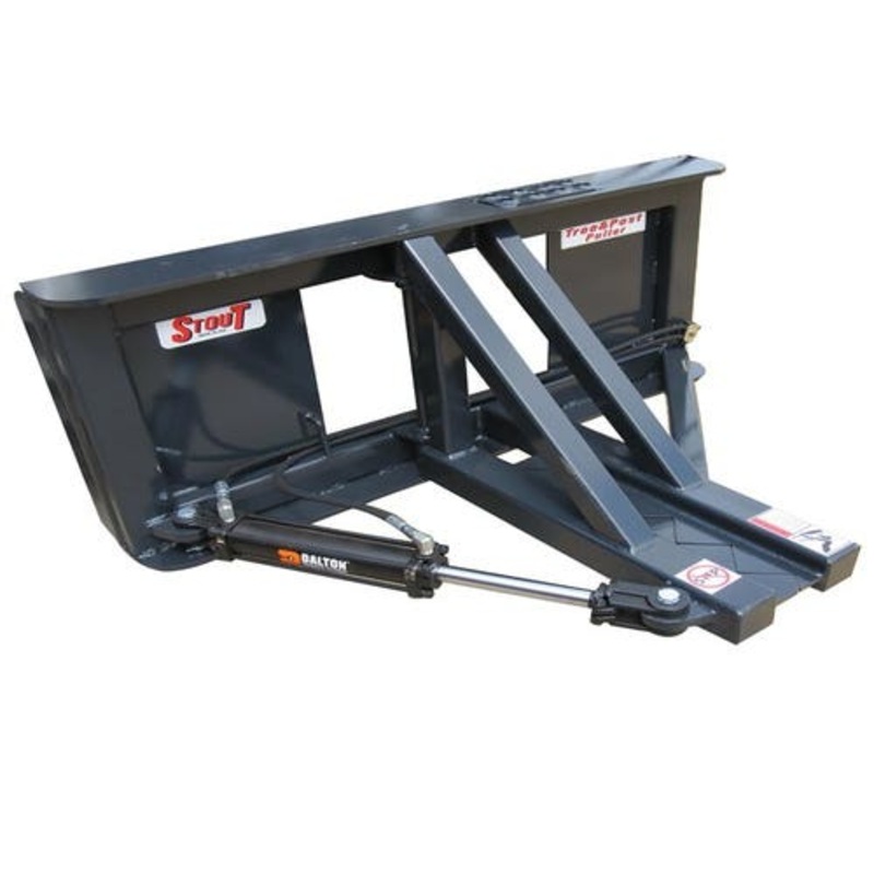 Stout - Skid Steer Tree & Post Puller fits John Deere fits New Holland fits Case fits International fits Massey Ferguson fits Caterpillar fits Ford
