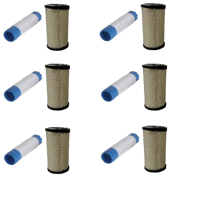 6 Sets Inner & Outer Air Filters Fits Bobcat Models Replaces 6673752 54477195