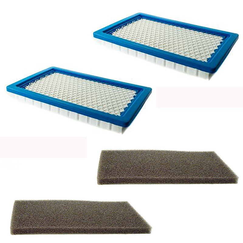 2 Air Filters Plus 2 Pre-Filters Fits Kawasaki 11013-7017 11013-7016 11013-7034