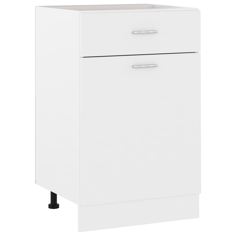 Armoire de plancher  tiroir Blanc 50x46x81,5cm Bois ingnierie