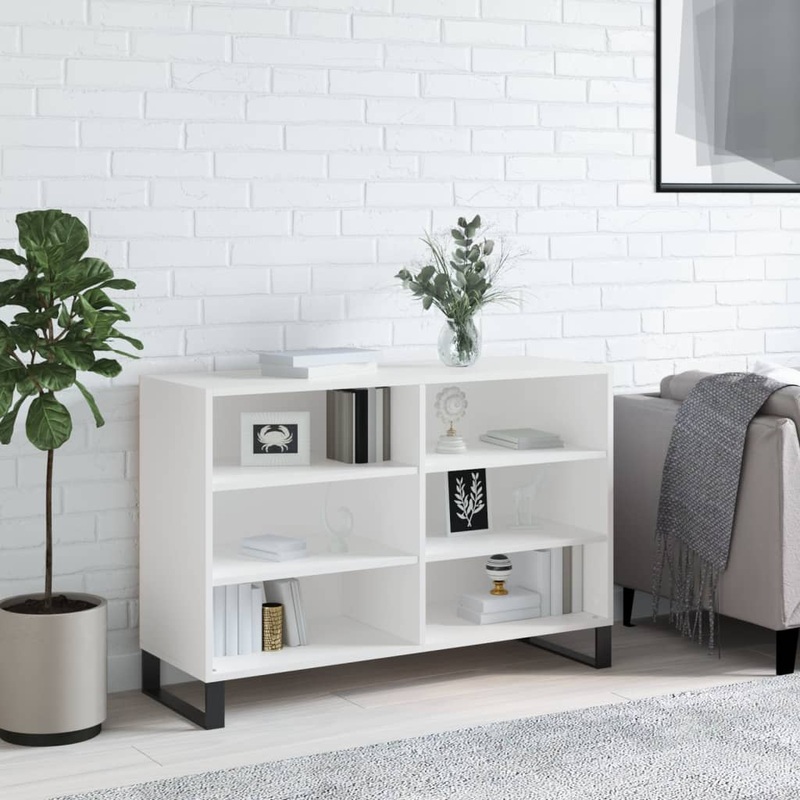 Buffet blanc 103,5x35x70 cm bois d'ingnierie