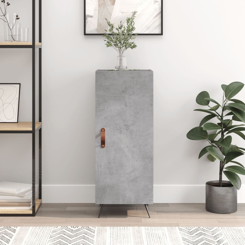 Buffet Gris bton 34,5x34x90 cm Bois d'ingnierie