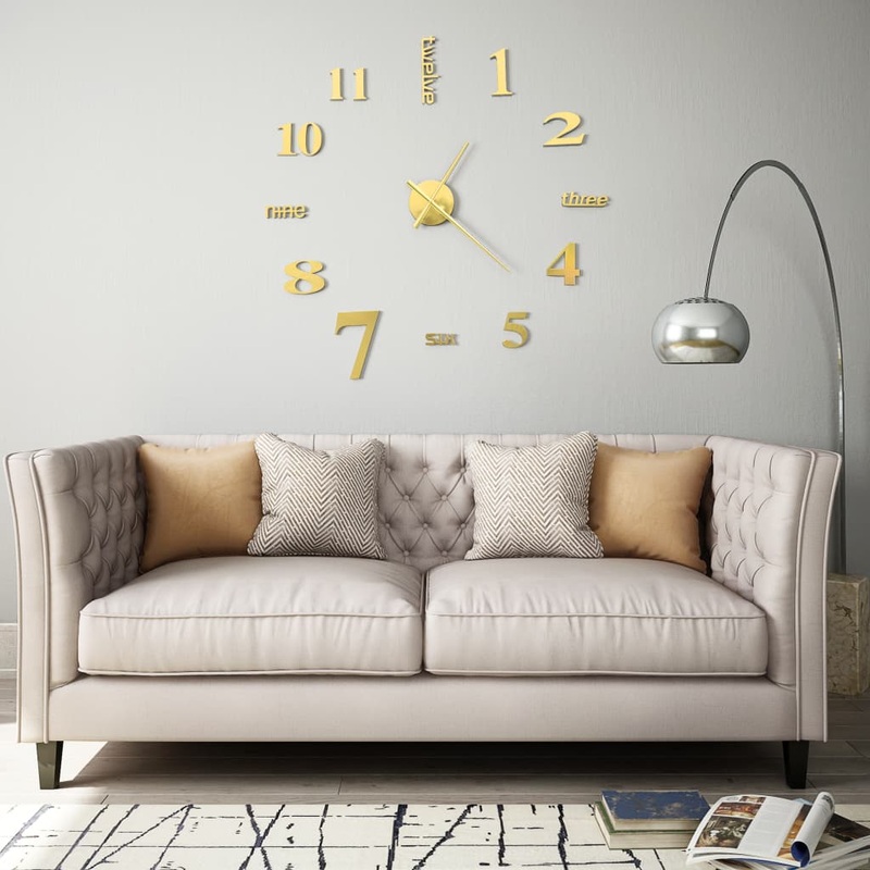 Horloge murale 3D Design moderne 100 cm XXL Dor