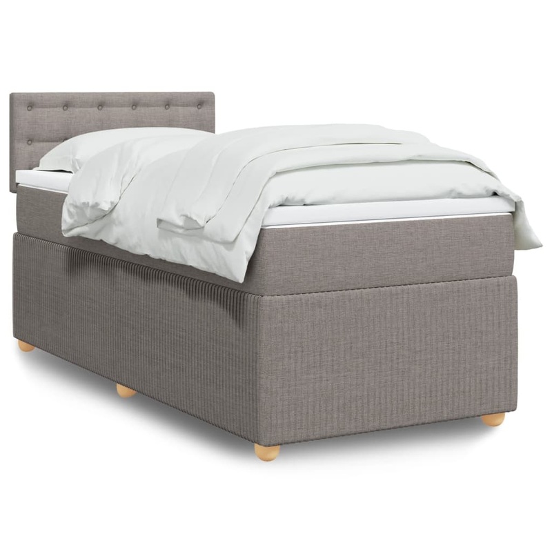Sommier  lattes de lit avec matelas Taupe 80x200 cm Tissu