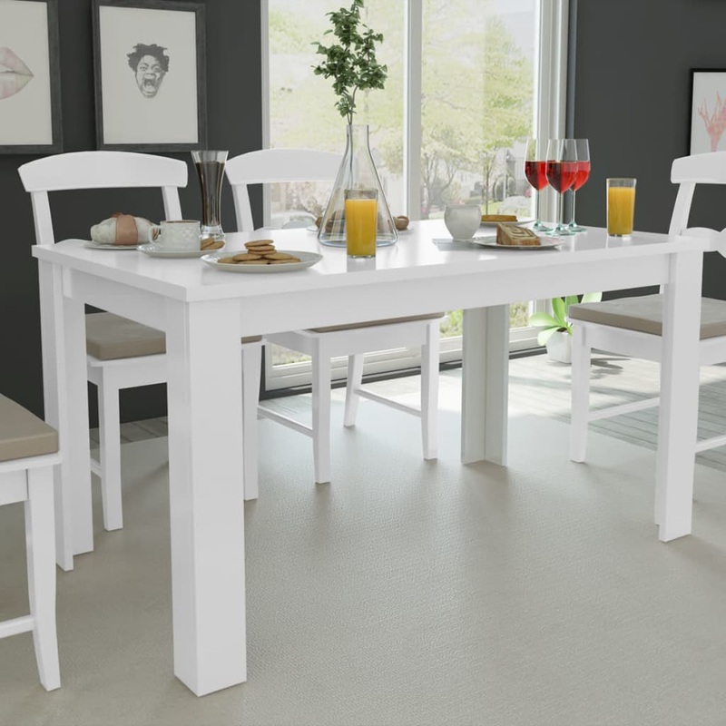 Table  manger 140x80x75 cm blanc